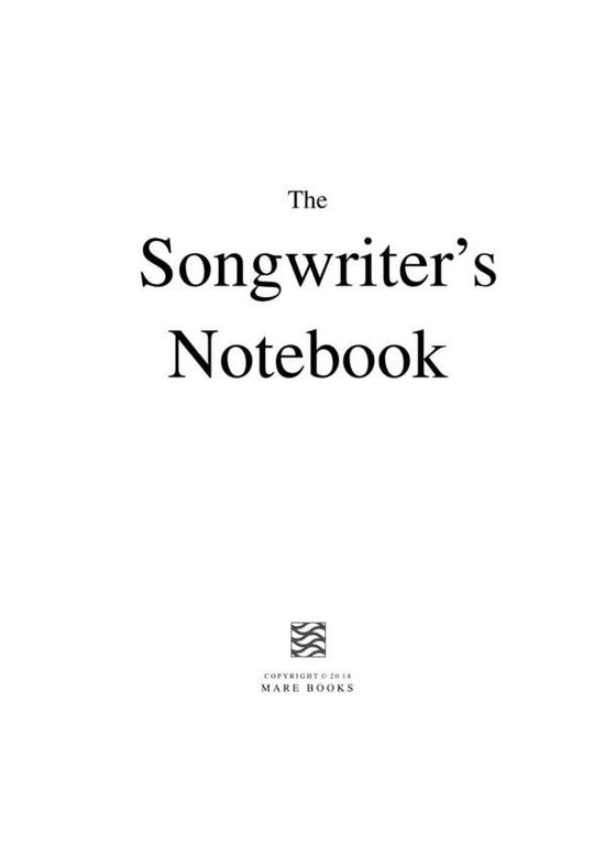 Cover for Mare Books · The Songwriter's Notebook (Paperback Book) (2019)