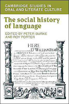 Cover for Ruth Finnegan · The Social History of Language - Cambridge Studies in Oral and Literate Culture (Paperback Book) (1987)