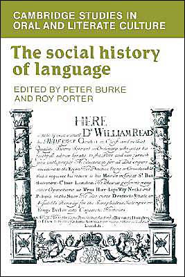 Cover for Ruth Finnegan · The Social History of Language - Cambridge Studies in Oral and Literate Culture (Taschenbuch) (1987)