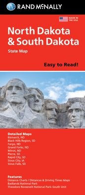 Rand McNally Easy to Read Folded Map: North Dakota, South Dakota State Map - Rand Mcnally - Books - RAND MCNALLY - 9780528024634 - October 15, 2021