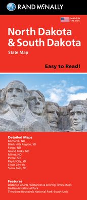 Cover for Rand Mcnally · Rand McNally Easy to Read Folded Map: North Dakota, South Dakota State Map (Paperback Bog) (2021)