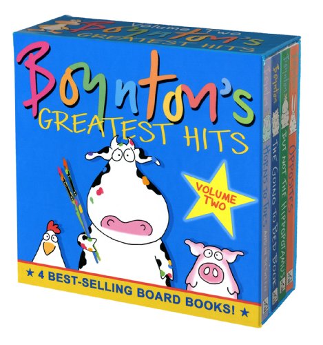 Boynton's Greatest Hits The Big Yellow Box (Boxed Set): The Going to Bed Book; Horns to Toes; Opposites; But Not the Hippopotamus - Sandra Boynton - Boeken - Simon & Schuster - 9780689826634 - 25 mei 2023