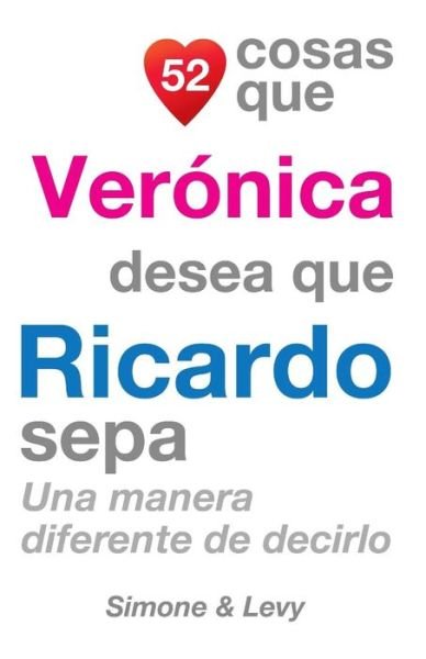 Cover for J L Leyva · 52 Cosas Que Veronica Desea Que Ricardo Sepa: Una Manera Diferente De Decirlo (Pocketbok) (2014)