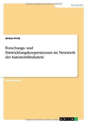 Cover for Frick · Forschungs- und Entwicklungskoo (Book) [German edition] (2010)