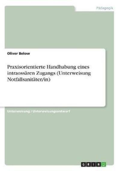 Cover for Below · Praxisorientierte Handhabung eine (Bok)
