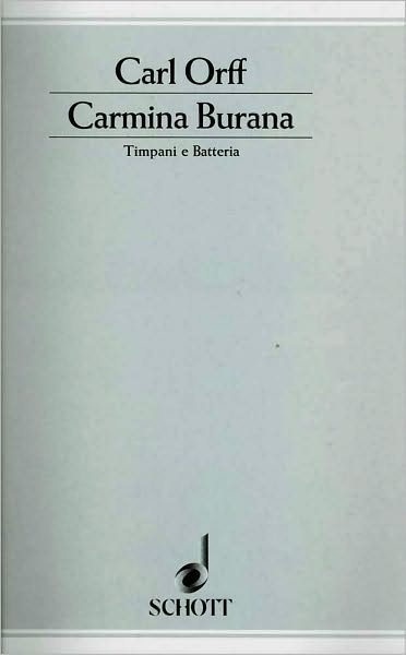 Cover for Carl Orff · Carmina Burana (Percussion) (Partitur) (1980)