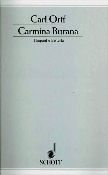 Cover for Carl Orff · Carmina Burana (Percussion) (Partitur) (1980)