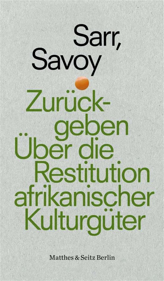 Cover for Sarr · Zurückgeben (Book)