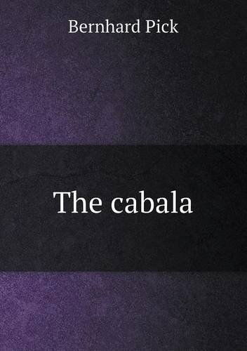 Cover for Bernhard Pick · The Cabala (Paperback Book) (2013)