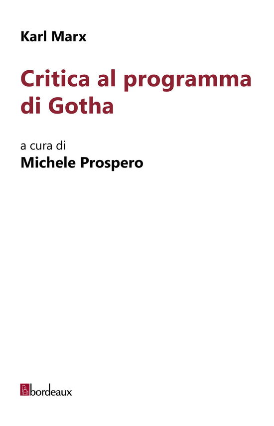 Cover for Karl Marx · Critica Al Programma Di Gotha (Book)