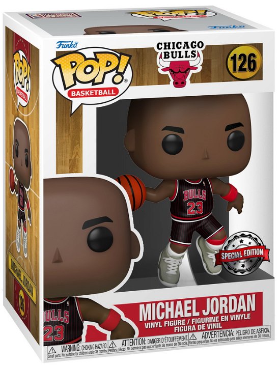 Basketball: Nba · Funko Pop! Basketball - Bulls - Michael Jordan W/Jordans (Blk Pinstripe Jersey) (Vinyl Figure 126) (MERCH) (2024)