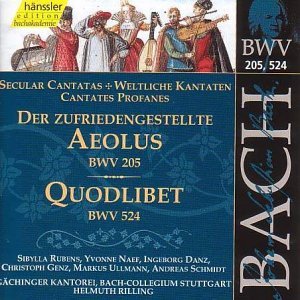 Cover for Bach-collegium / Rilling · * BACH: Kantaten BWV 205 Quo.524 (CD) (2000)