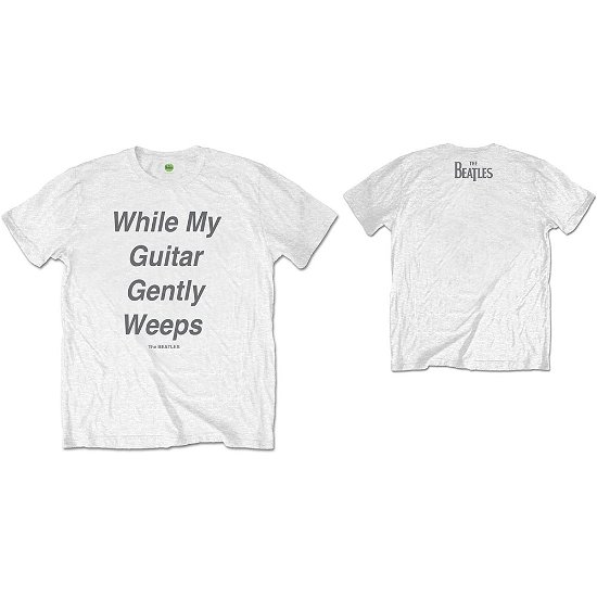 The Beatles · The Beatles Unisex T-Shirt: My Guitar Gently Weeps (Back Print) (T-shirt) [size M] [White - Unisex edition]