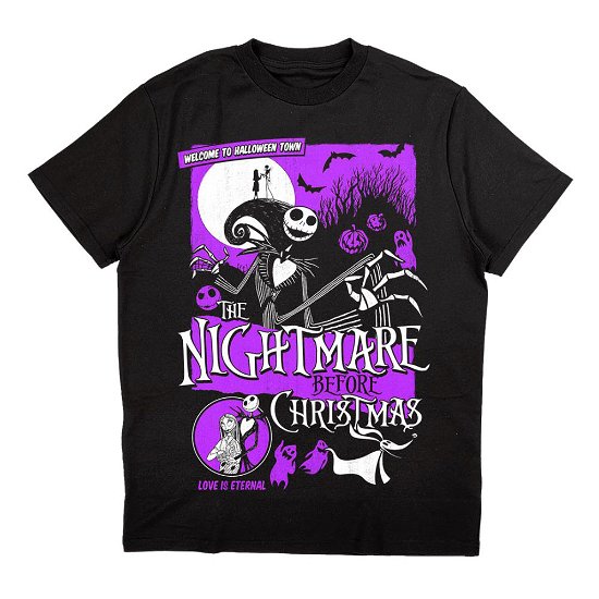 Cover for Disney · Disney Unisex T-Shirt: The Nightmare Before Christmas Welcome To Halloween Town (T-shirt) [size M] [Black - Unisex edition]