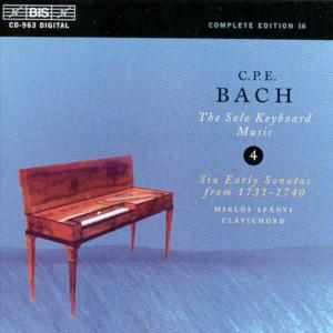 Solo Keyboard Music 4: Sta in B Flat W.62, Etc. - Bach,c.p.e. / Spanyi,miklos - Musik - Bis - 7318590009635 - 19. November 1999