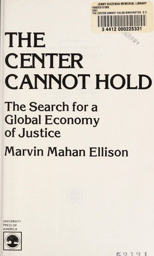 Cover for Ellison · Center Cannot Hold CB (Bog) (1983)