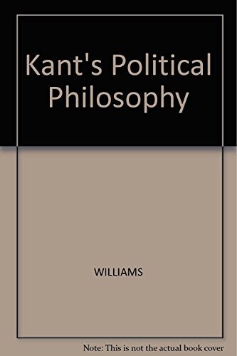 Cover for Riley · Kants Political Philosophy CB (Book) (1983)