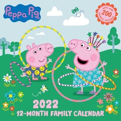 Peppa Pig 2022 Family Wall Calendar - Hasbro - Gadżety - Andrews McMeel Publishing - 9781524868635 - 21 grudnia 2021