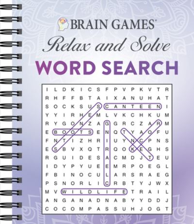 Cover for Publications International Ltd · Brain Games - Relax and Solve: Word Search (Purple) (Spiralbok) (2018)