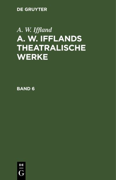 Cover for A. W. Iffland (Book) (1901)