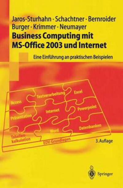 Cover for Anke Jaros-Sturhahn · Business Computing Mit Ms-Office 2003 Und Internet: Eine Einfuhrung an Praktischen Beispielen - Springer-Lehrbuch (Hardcover Book) [3rd edition] (2003)