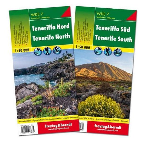 Cover for Tenerife North and South Hiking + Leisure Map, 2 Sheets  1:50 000 (Kort) (2018)