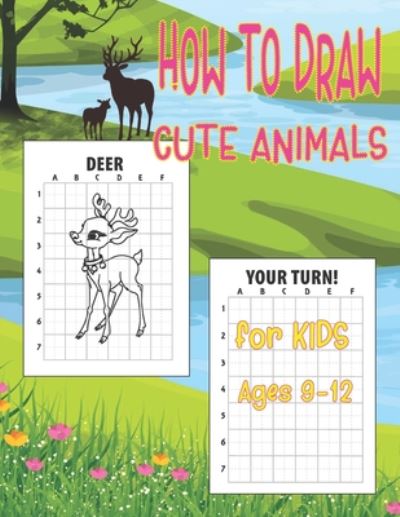 Cover for Covnas Coloring Pages · How to Draw Cute Animals for Kids 9-12 (Paperback Book) (2020)