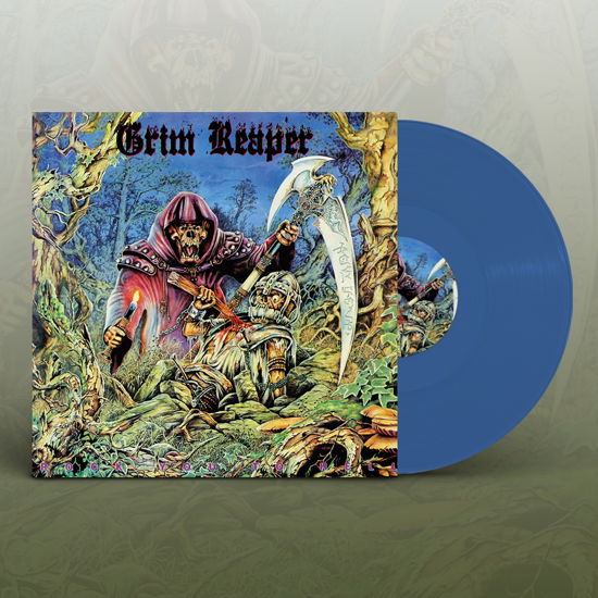 Cover for Grim Reaper · Rock You To Hell (Blue Vinyl) (LP) (2022)