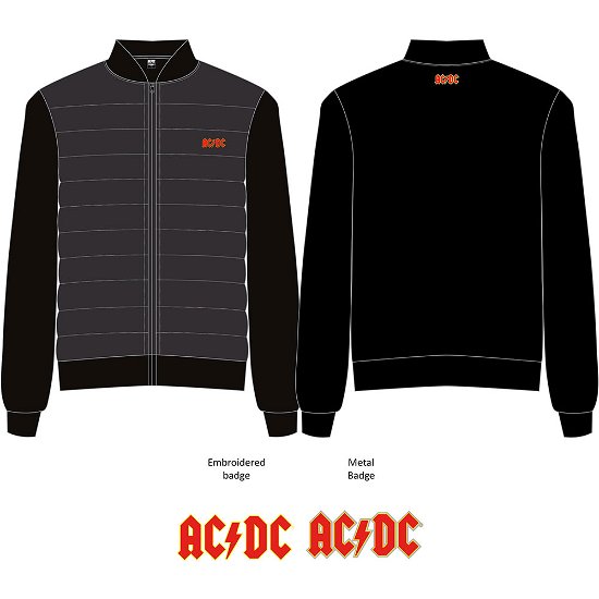Cover for AC/DC · AC/DC Unisex Quilted Jacket: Logo (Bekleidung) [size S] [Black - Unisex edition]