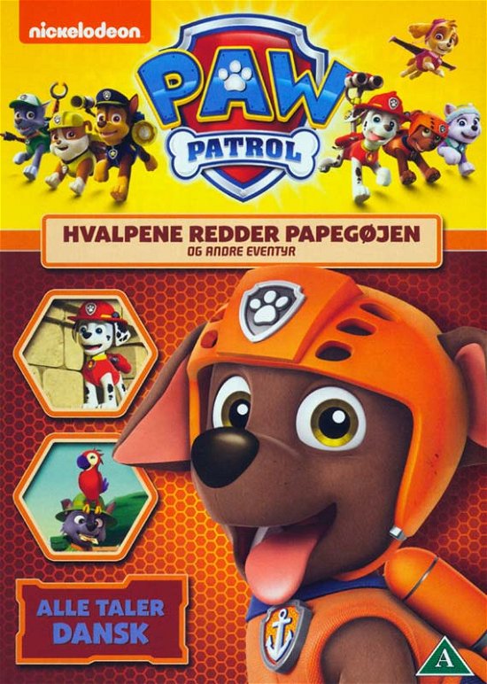Cover for Paw Patrol · Hvalpene Redder Papegøjen - Og Andre Eventyr (DVD) (2017)