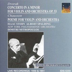 Cover for Dvorak / Chausson / Stern / Spaulding / Ny Phil · Violin Concerto Op 53 / Poeme Op 25 (CD) (2001)