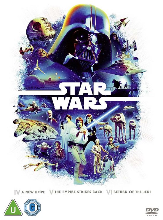Cover for Star Wars Trilogy Episodes 46 · Star Wars Trilogy - A New Hope / The Empire Strikes Back / Return Of The Jedi (DVD) (2022)