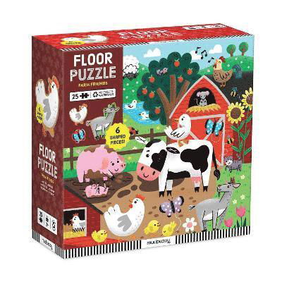 Farm Friends 25 Piece Floor Puzzle with Shaped Pieces - Mudpuppy - Board game - Galison - 9780735378636 - August 29, 2024