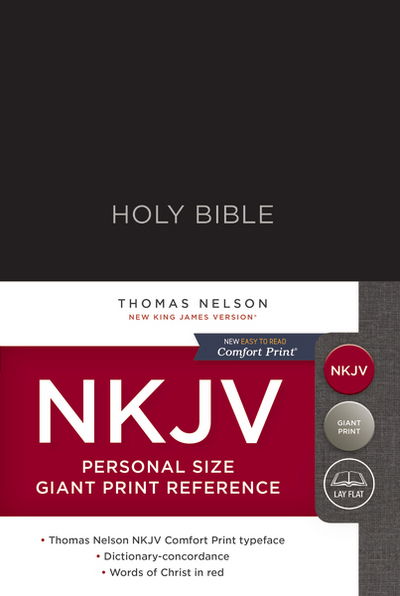 Cover for Thomas Nelson · NKJV Holy Bible, Personal Size Giant Print Reference Bible, Black, Hardcover, 43,000 Cross References, Red Letter, Comfort Print: New King James Version (Hardcover Book) (2018)