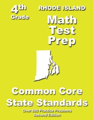 Cover for Teachers' Treasures · Rhode Island 4th Grade Math Test Prep: Common Core Learning Standards (Paperback Book) (2013)