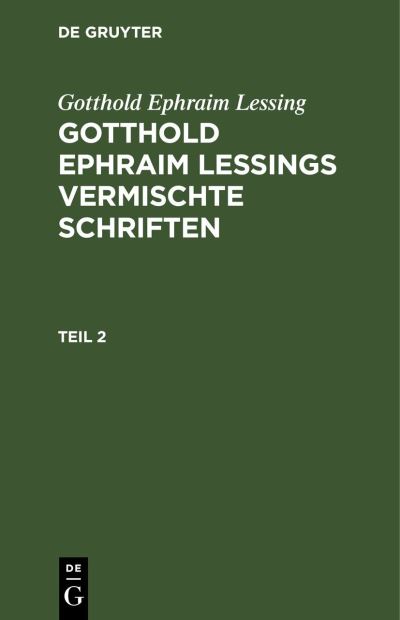 Cover for Gotthold Ephraim Lessing (Buch) (1901)