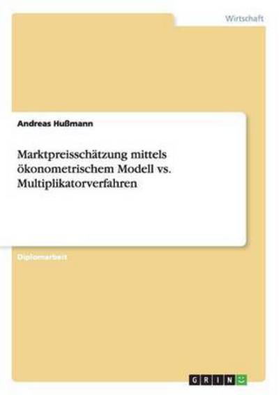 Cover for Hußmann · Marktpreisschätzung mittels öko (Book)