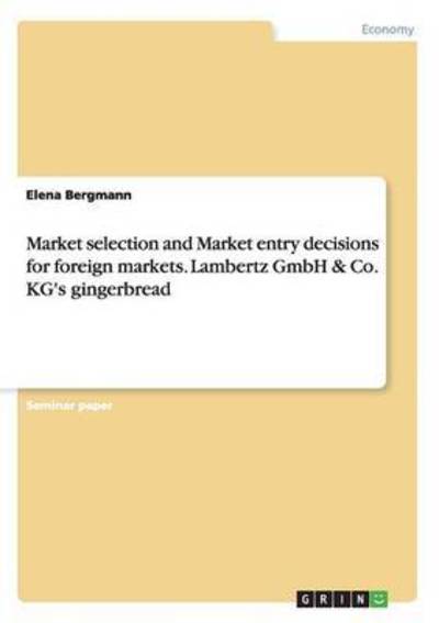 Cover for Bergmann · Market selection and Market en (Book) (2016)