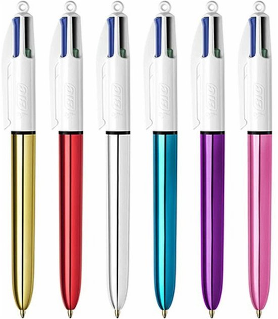12 BIC 4-Farben-Kugelschreiber 4 Colours Shine far -  - Merchandise - Bic - 3086123537637 - 
