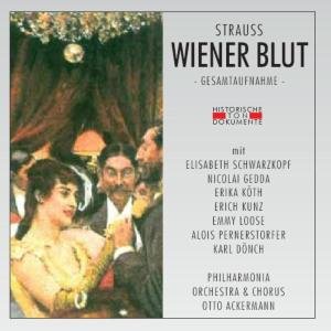 Wiener Blut (G.A.1954) - Ackermann / Schwarzkopf / Gedda - Musiikki - CANTUS LINE - 4032250077637 - perjantai 8. marraskuuta 2019