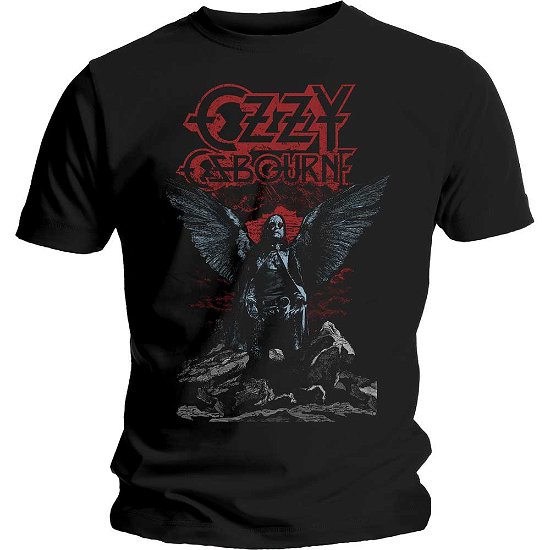 Ozzy Osbourne Unisex T-Shirt: Angel Wings - Ozzy Osbourne - Marchandise - MERCHANDISE - 5056170639637 - 17 janvier 2020