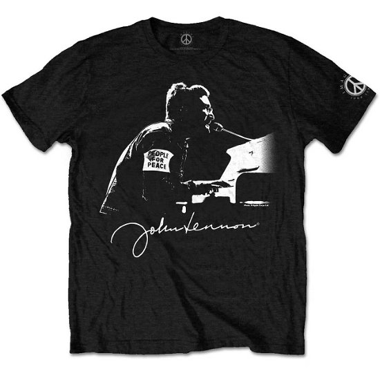 Cover for John Lennon · John Lennon Unisex T-Shirt: People For Peace (T-shirt) [size S] [Black - Unisex edition]