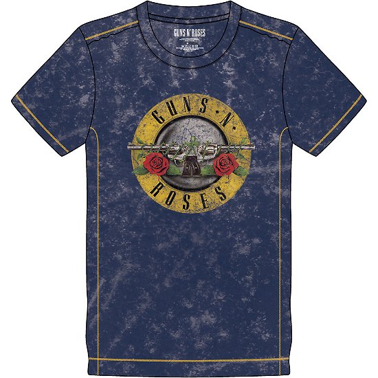 Cover for Guns N' Roses · Guns N' Roses Unisex T-Shirt: Classic Logo (Wash Collection) (T-shirt) [size M] [Blue - Unisex edition]