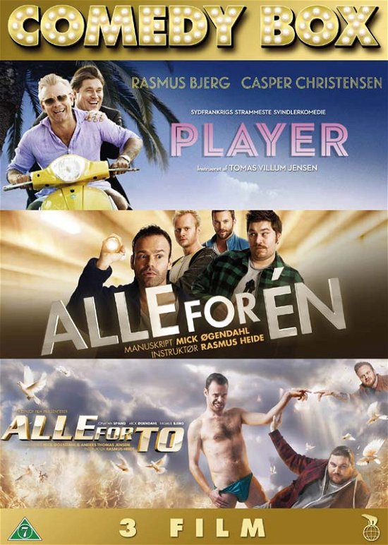 Cover for Komedieboxen · Player + Alle For En + Alle For To (DVD) (2015)
