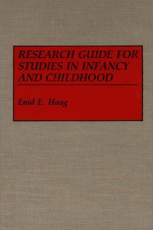 Cover for Enid E. Haag · Research Guide for Studies in Infancy and Childhood - Reference Sources for the Social Sciences and Humanities (Hardcover bog) [Annotated edition] (1988)