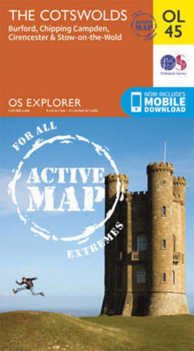 Cover for Ordnance Survey · The Cotswolds, Burford, Chipping Campden, Cirencester &amp; Stow-on-the Wold - OS Explorer Map Active (Map) [May 2015 edition] (2015)