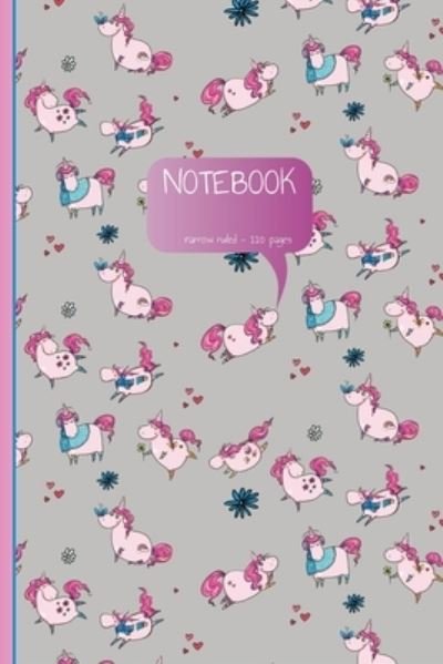 Unicorn Narrow Ruled Notebook - 6090 Publishing - Bøker - Independently Published - 9781710942637 - 23. november 2019