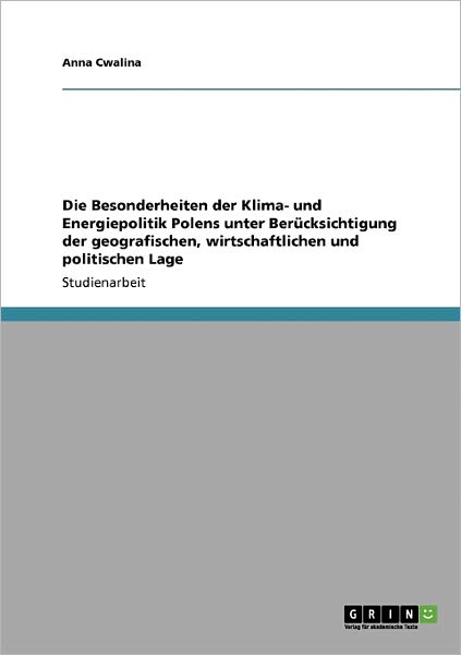 Cover for Cwalina · Die Besonderheiten der Klima- u (Book) [German edition] (2008)