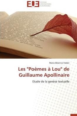 Cover for Fabbri · Les &quot;Poèmes à Lou&quot; de Guillaume (Book)