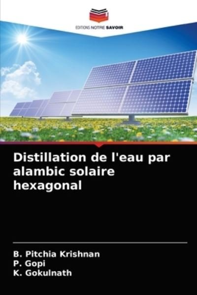 Cover for B Pitchia Krishnan · Distillation de l'eau par alambic solaire hexagonal (Taschenbuch) (2021)